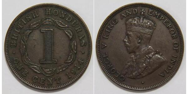 1 Cent British Honduras (1862-1981)  George V of the United Kingdom (1865-1936)