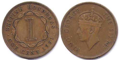 1 Cent Honduras  George VI (1895-1952)