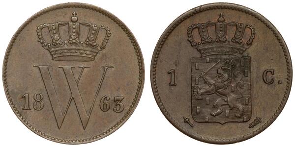 1 Cent Regno dei Paesi Bassi (1815 - )  