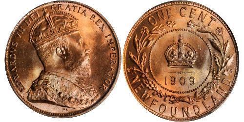 1 Cent Terranova e Labrador  Edoardo VII (1841-1910)