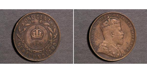 1 Cent Terranova e Labrador  Edoardo VII (1841-1910)