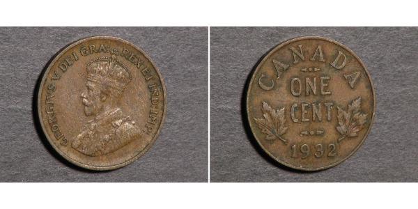 1 Cent 加拿大  乔治五世  (1865-1936)