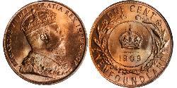 1 Cent 紐芬蘭與拉布拉多  爱德华七世 (1841-1910)
