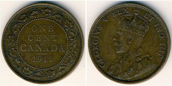 1 Cent 加拿大 銅 乔治五世  (1865-1936)