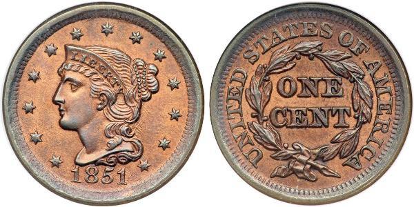 1 Cent 美利堅合眾國 (1776 - ) 銅 