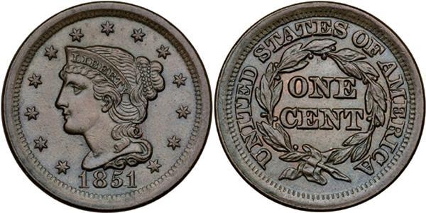 1 Cent 美利堅合眾國 (1776 - ) 銅 