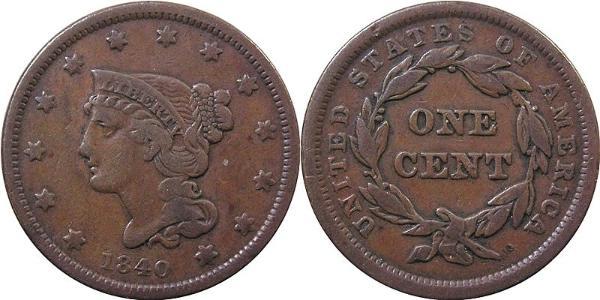 1 Cent 美利堅合眾國 (1776 - ) 銅 