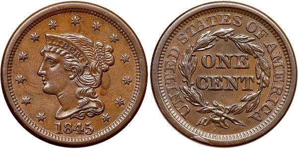 1 Cent 美利堅合眾國 (1776 - ) 銅 
