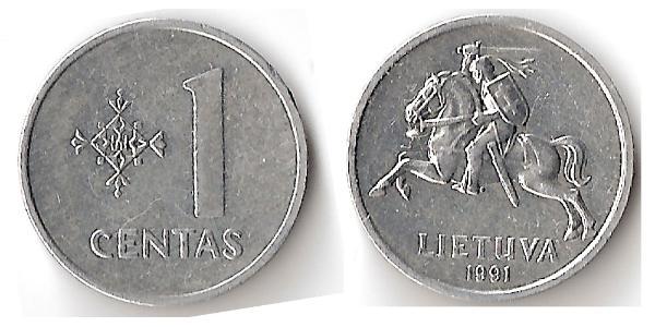 1 Cent 立陶宛 铝 