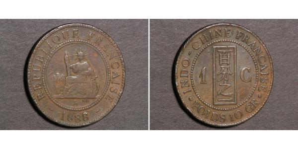 1 Cent French Indochina (1887-1954) 青铜 