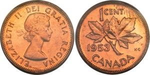 1 Cent 加拿大 青铜 伊丽莎白二世 (1926-2022)