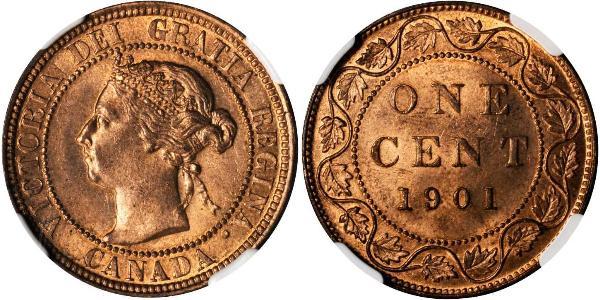 1 Cent 加拿大 青铜 维多利亚 (英国君主)