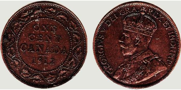 1 Cent 加拿大 青铜 乔治五世  (1865-1936)