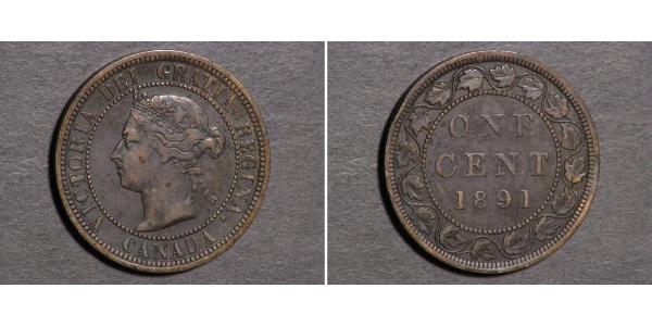 1 Cent 加拿大 青铜 维多利亚 (英国君主)