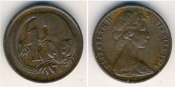 1 Cent 澳大利亚 青铜 伊丽莎白二世 (1926-2022)