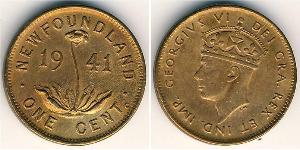 1 Cent 紐芬蘭與拉布拉多 青铜 乔治六世 (1895-1952)