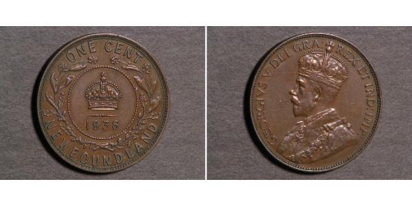 1 Cent 紐芬蘭與拉布拉多 青铜 乔治五世  (1865-1936)