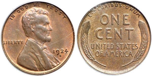 1 Cent 美利堅合眾國 (1776 - ) 青铜 亚伯拉罕·林肯