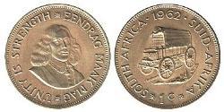 1 Cent South Africa 黃銅 
