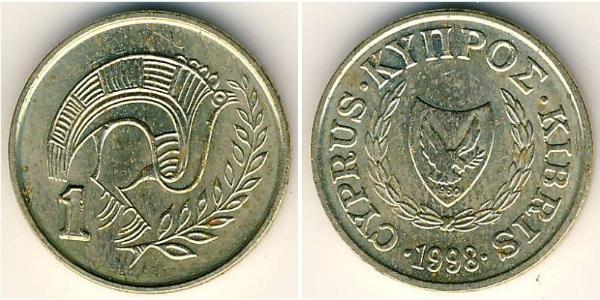 1 Cent 賽普勒斯 黃銅 
