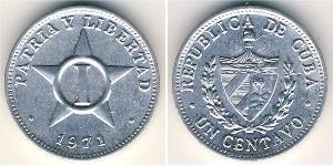 1 Centavo Cuba Aluminio 