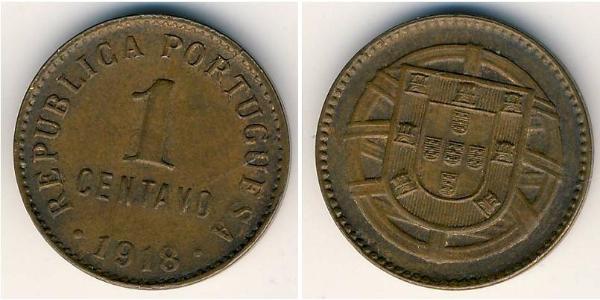 1 Centavo Primera República Portuguesa (1910 - 1926) Cobre 