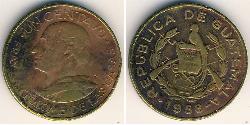 1 Centavo República de Guatemala (1838 - ) Messing 