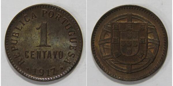1 Centavo First Portuguese Republic (1910 - 1926) 銅 