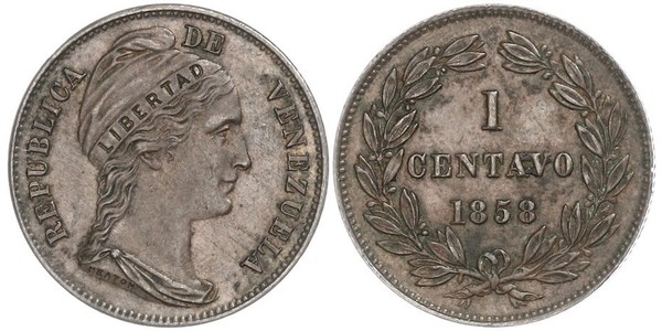 1 Centavo Venezuela 銅 