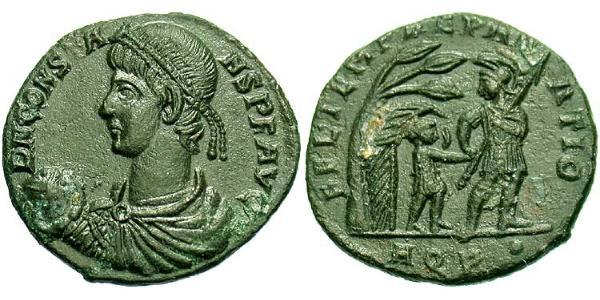 1 Centenionalis Imperio romano (27BC-395) Bronce Constante I (320-350)
