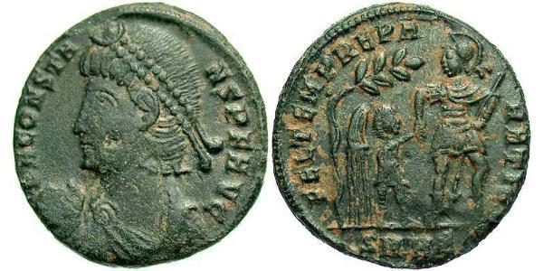 1 Centenionalis Imperio romano (27BC-395) Bronce Constante I (320-350)