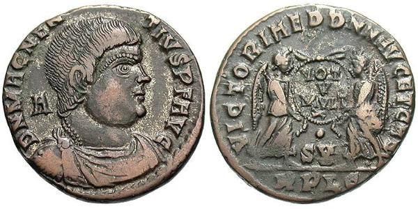 1 Centenionalis Roman Empire (27BC-395) Bronze Magnentius (303-353)