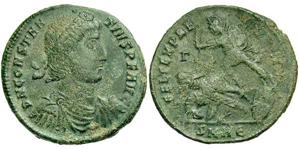 1 Centenionalis Roman Empire (27BC-395) Bronze Constantius II (317 - 361)