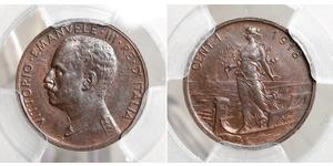 1 Centesimo Kingdom of Italy (1861-1946) Kupfer 