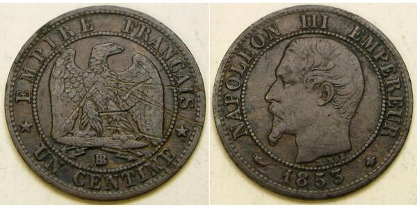 1 Centime Segundo Imperio francés (1852-1870) Bronce Napoleon III (1808-1873)