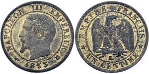1 Centime Secondo Impero francese (1852-1870) Bronzo Napoleone III (1808-1873)