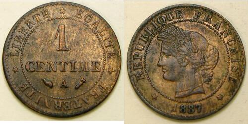 1 Centime Terza Repubblica francese (1870-1940)  Bronzo 