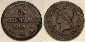 1 Centime France Cuivre 