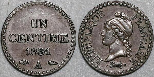 1 Centime France Cuivre 