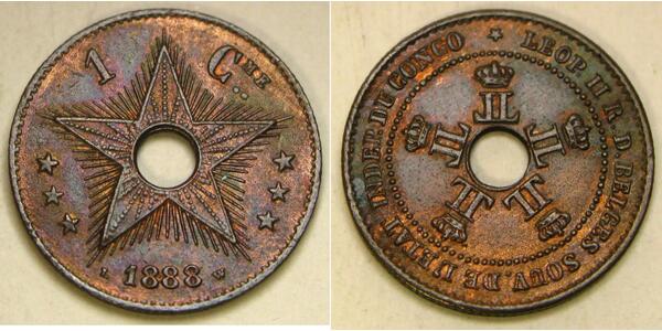 1 Centime Congo Belga (1908 - 1960)  