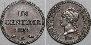 1 Centime 法国 銅 