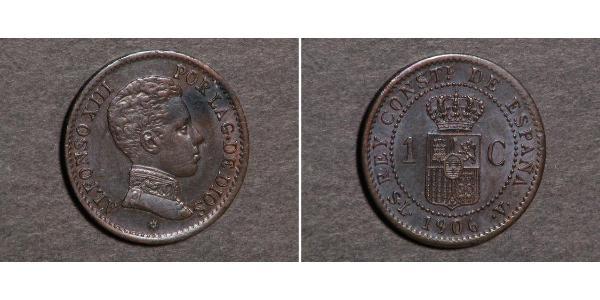 1 Centimo Kingdom of Spain (1874 - 1931) Bronze Alfonso XIII of Spain (1886 - 1941)