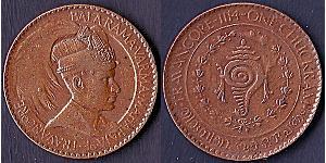 1 Chuckram Travancore (1102-1949) Copper 