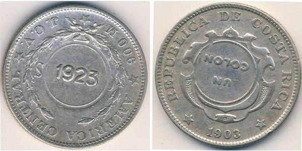 1 Colon Costa Rica Silver 