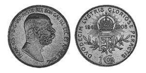 1 Corona Autriche-Hongrie (1867-1918) Argent Franz Joseph I (1830 - 1916)