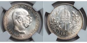1 Corona Autriche-Hongrie (1867-1918) Argent Franz Joseph I (1830 - 1916)