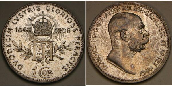 1 Corona Autriche-Hongrie (1867-1918) Argent Franz Joseph I (1830 - 1916)