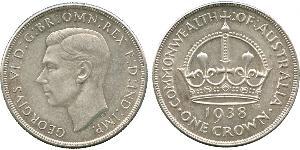 1 Corona Australia (1788 - 1939) Argento Giorgio VI (1895-1952)