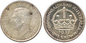 1 Corona Australia (1788 - 1939) Argento Giorgio VI (1895-1952)