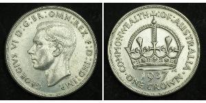 1 Corona Australia (1788 - 1939) Argento Giorgio VI (1895-1952)